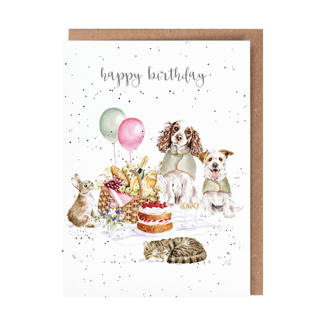 Hoppy Picnic Birthday Card