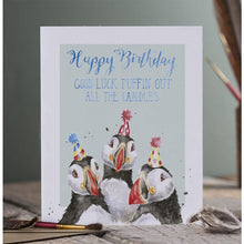 Load image into Gallery viewer, Birthday Candles Puffin Card
