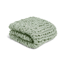 Load image into Gallery viewer, Chunky Knit Throw Blanket - Eucalyptus
