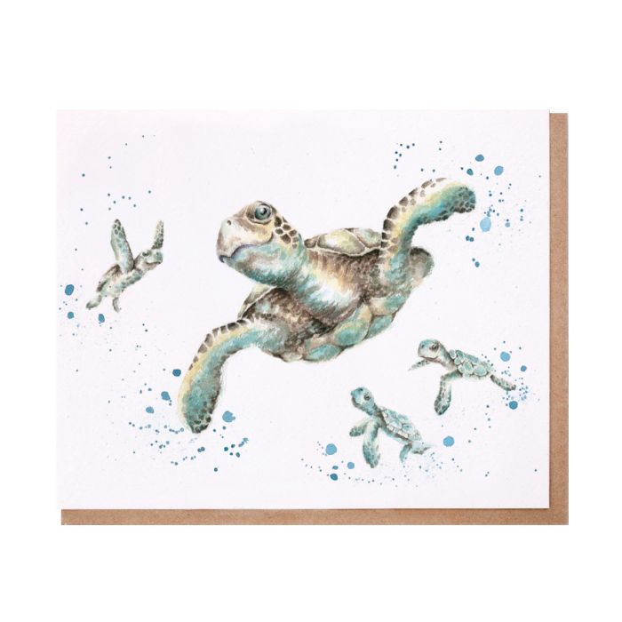 Swimming School Turtle Card