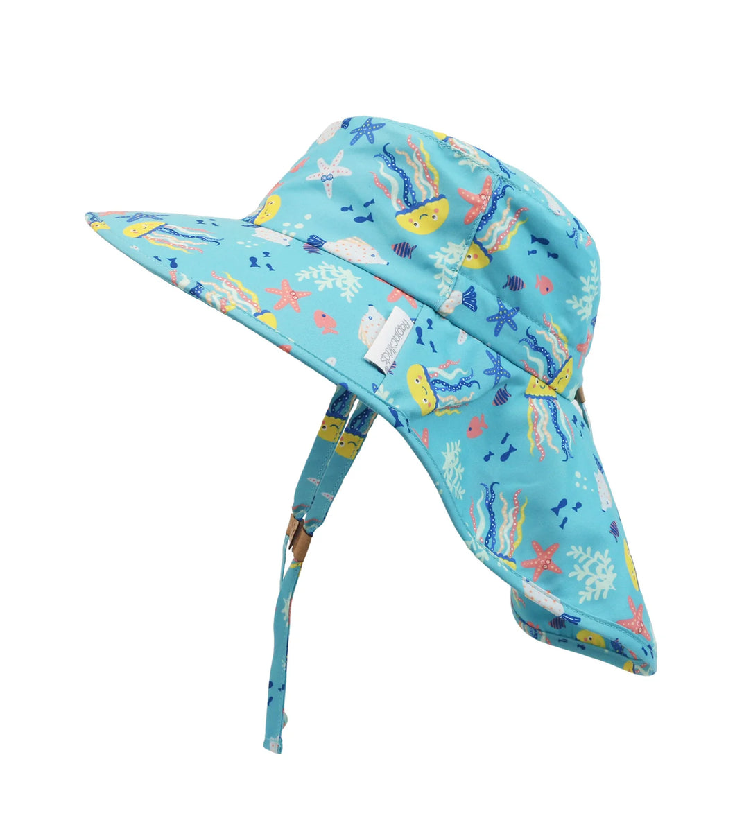 Jelly Fish Sun Hat with Neck Cape