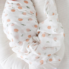 Load image into Gallery viewer, Lulujo Peaches Swaddle Blanket
