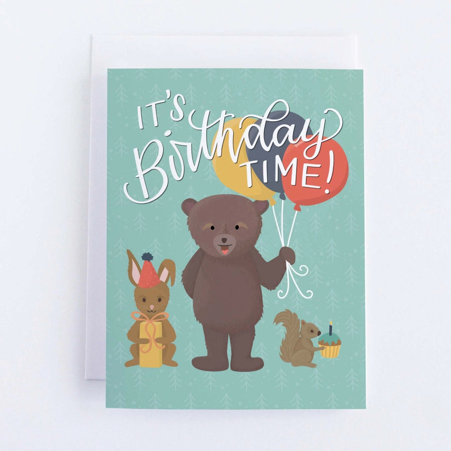 Woodland Kids Birthday Card