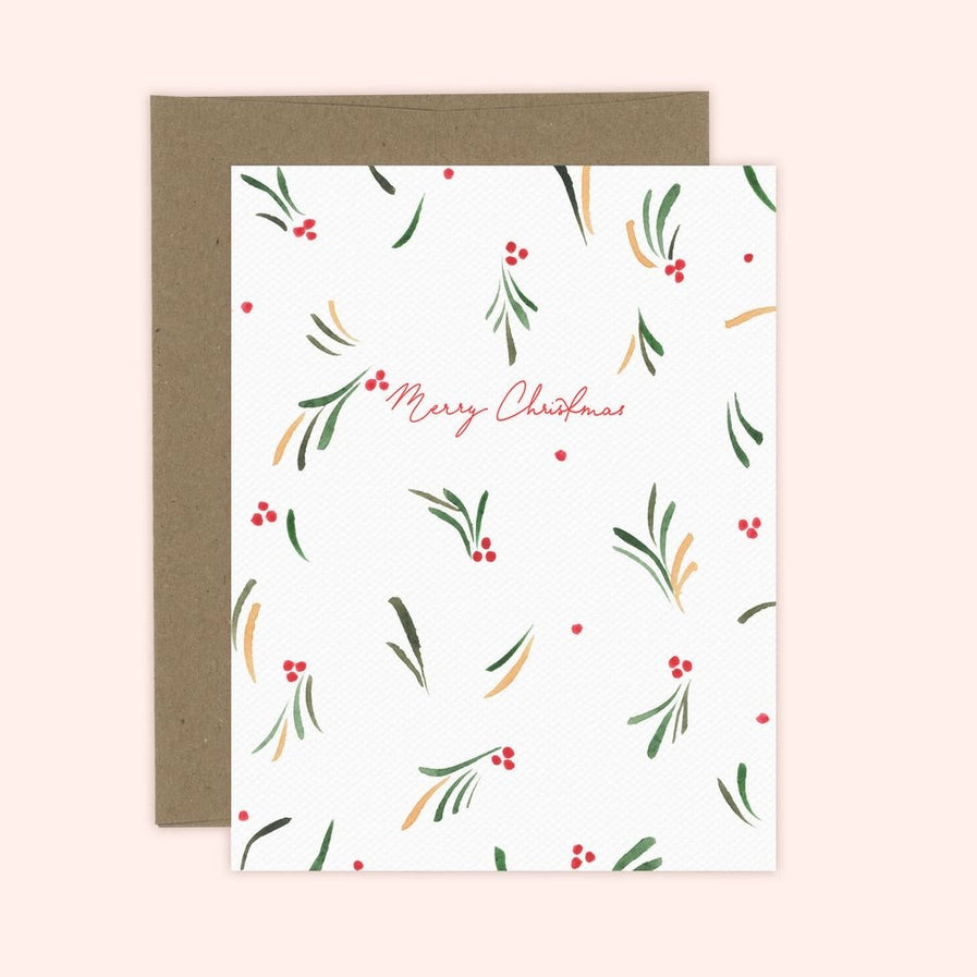 Berry Strokes Christmas Card