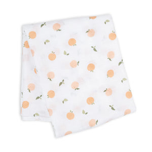 Lulujo Peaches Swaddle Blanket