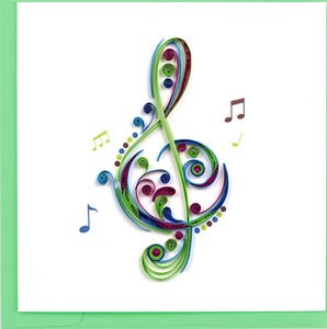 Treble Clef Quilling Card