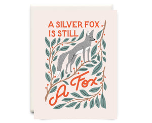 Silver Fox Birthday Card