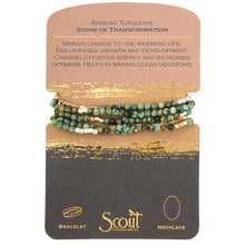 Load image into Gallery viewer, Stone Wrap, African Turquoise
