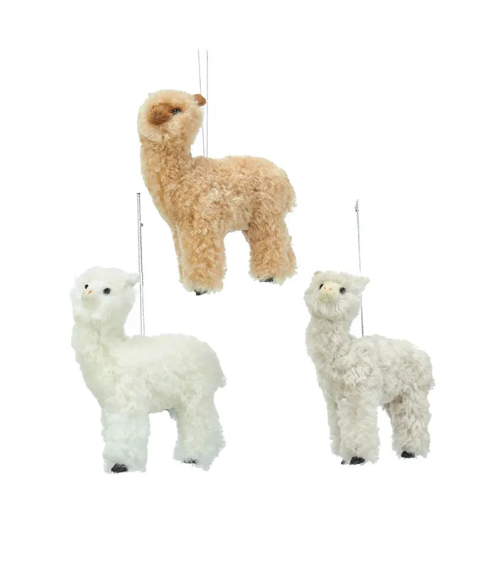 Alpaca Ornaments, 3 Assorted
