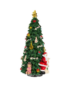 Christmas Tree With Revolving Santa Music Box