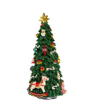 Load image into Gallery viewer, Christmas Tree With Revolving Santa Music Box
