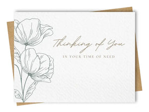 Thinking Of You Floral Sympathy Card