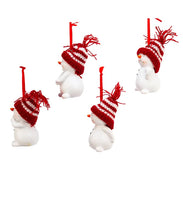 Load image into Gallery viewer, Knitted Hat Snowman Ornament
