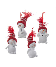 Load image into Gallery viewer, Knitted Hat Snowman Ornament
