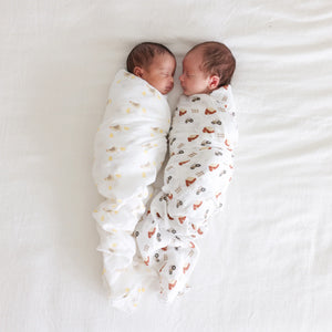 Barnyard & Hens Chicks - Cotton Swaddle 2 Pack