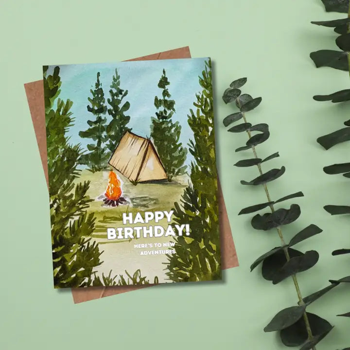 Camping Birthday Card