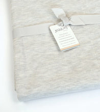 Load image into Gallery viewer, Juddles Light Grey Waffle Knit Blanket
