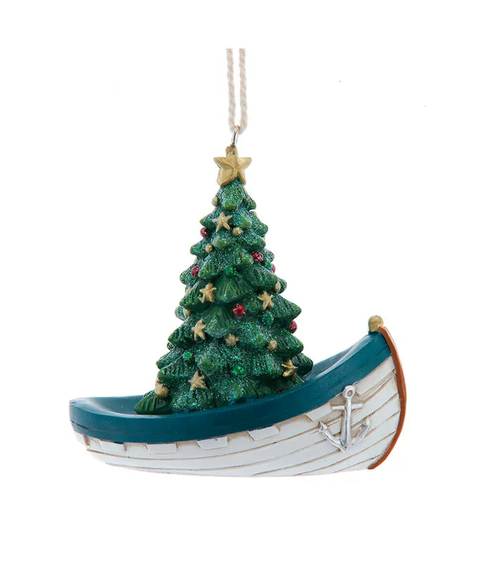 Lake Boat With Tree Ornament