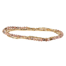 Load image into Gallery viewer, Delicate Stone Necklace/ Bracelet- Rhodochrosite &amp; Gold
