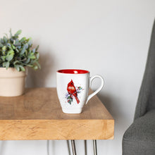 Load image into Gallery viewer, Cardinal and Holly Holiday Mug
