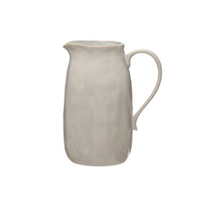 Load image into Gallery viewer, Stoneware Pitcher, White
