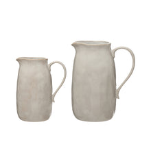 Load image into Gallery viewer, Stoneware Pitcher, White
