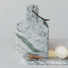 Load image into Gallery viewer, Marble Cheese Board &amp; Knife, Green
