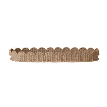 Load image into Gallery viewer, Hand-Woven Bankuan Scalloped Tray with Handles, Natural

