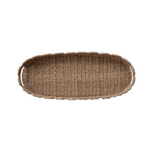 Load image into Gallery viewer, Hand-Woven Bankuan Scalloped Tray with Handles, Natural
