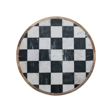 Load image into Gallery viewer, Marble Check Lazy Susan
