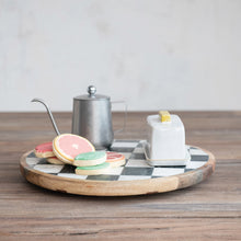 Load image into Gallery viewer, Marble Check Lazy Susan
