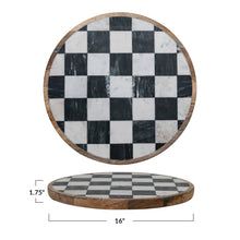 Load image into Gallery viewer, Marble Check Lazy Susan
