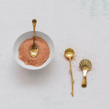 Load image into Gallery viewer, Brass Shell Shaped Spoon, Twig Handle
