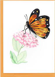 Monarch Milkweed Quilling Enclosure Card