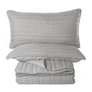 Dumpling Quilt Set, Grey