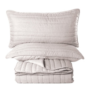 Dumpling Quilt Set, Natural