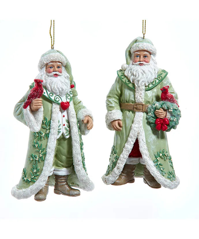 Mistletoe Santa Ornaments,