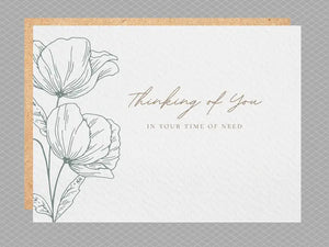Thinking Of You Floral Sympathy Card