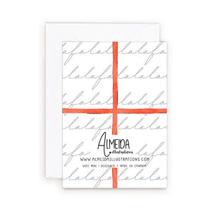 Red Bow Falalalala Mini Card