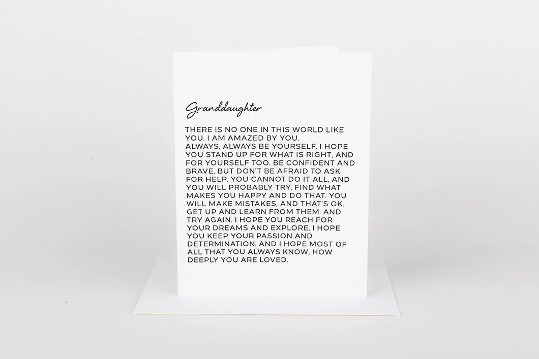 Dear Granddaughter Card