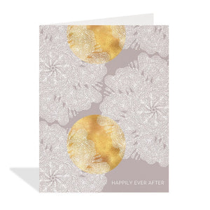 Happily Ever After Lace Wedding Card