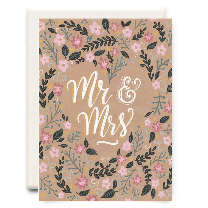 Mr + Mrs Wedding Card