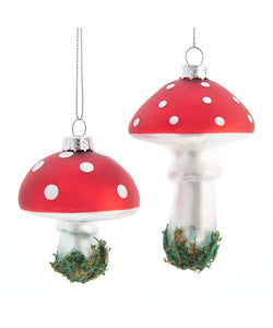Glass Mushroom Ornaments