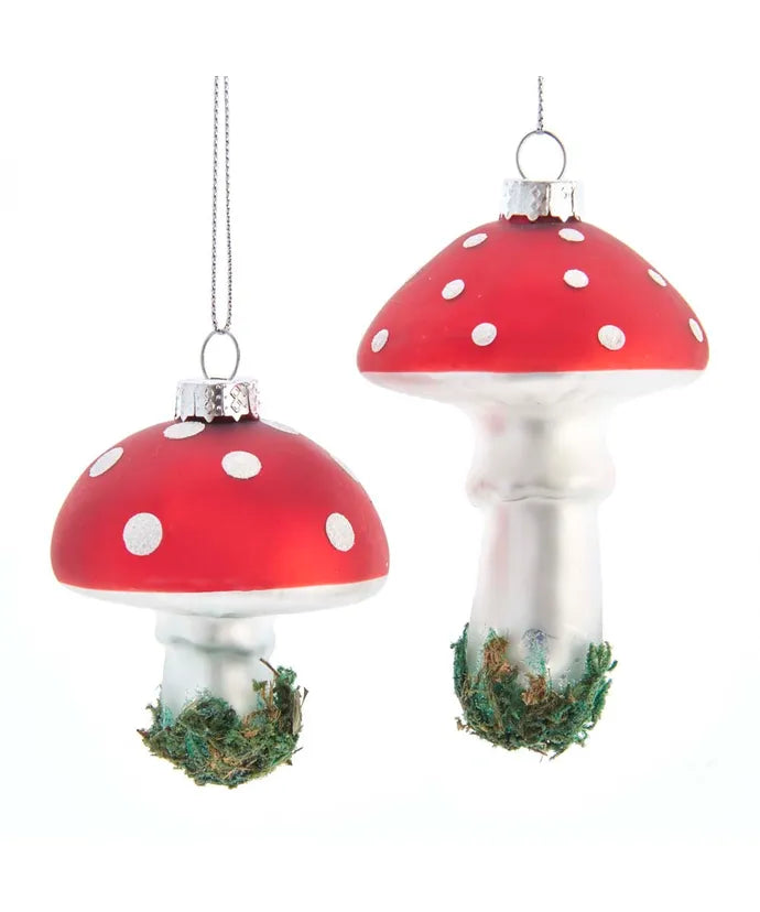 Glass Mushroom Ornaments