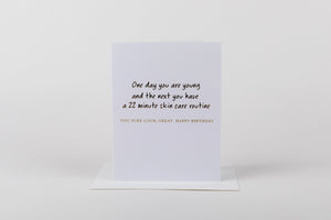 22 Minute Skin Care Birthday Card
