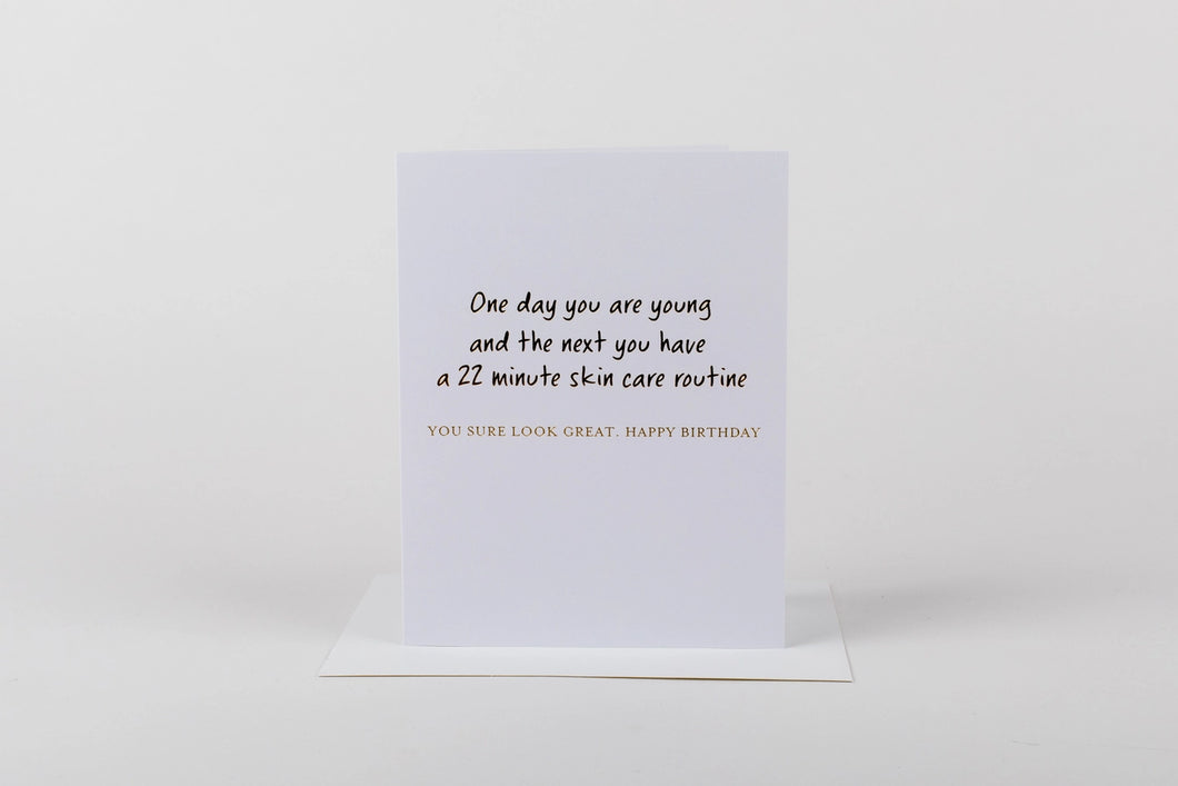 22 Minute Skin Care Birthday Card