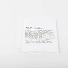 Load image into Gallery viewer, Dear Mother-in-Law Card
