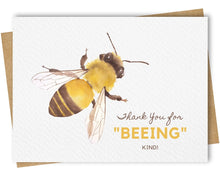 Load image into Gallery viewer, Thank You For Beeing Kind Bee Card
