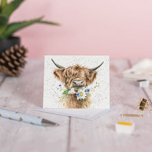 Load image into Gallery viewer, Daisy Coo Highland Cow Enclosure Card
