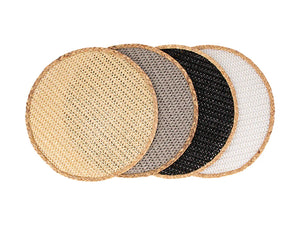 Table Accents Placemat 38cm Round White Natural
